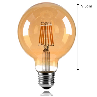 G95C - PLASTIC SMOKED - 4W - 2700K - FULL DIMMABLE