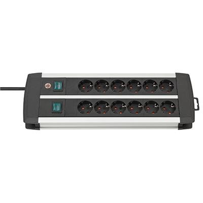 Brennenstuhl 1391000912 Premium Duo Alu-Line, power distribution unit, 12 socket