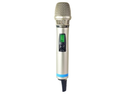 MiPro - ACT-800H - Rechargeable Digital Condenser Handheld Microphone Transmitter, super-cardioid, 10mW / 50mW, 72MHz, magnesium housing, AA battery/USB Type-C recharge bifunctional design (MB-5 incl.)