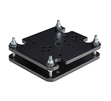 SYSTEM X - Bolt Down Floor Base with Level Adjustment Black