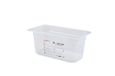 GN1/3 - 150 MM DIEP (HACCP) TRANSPARANT per piece  BPA FREE - IML LABEL - EXCL. DEKSEL