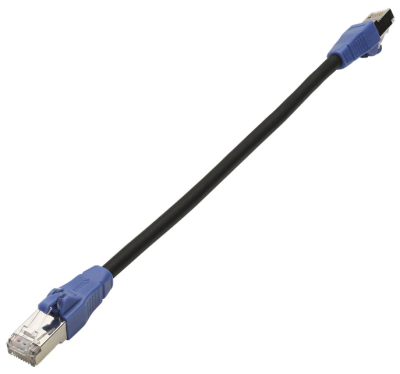 Cat.6a | RJ45 / RJ45 | 0,25m | black