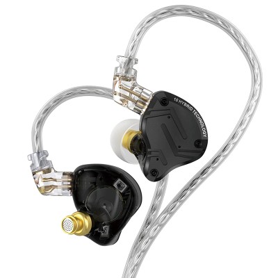 Professional 10-units pure balanced armature acoustic earphones, impedance: 30�, sensitivity 111db, frequency : 7-40000HZ, light weight 32g, high performance aluminium hardware, 3.5mm plug, 4 Balanced Armature + 1 Dynamic.