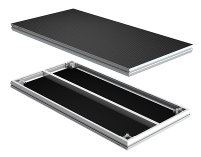 FS-750H-2X1 - Professional Stages Decks 200cm x 100cm TUV approved, HEXA Finish, 750kg/m 16kg per sqm stage