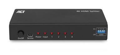 ACT 4K HDMI splitter, 1 in 4 out, EDID support