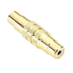 Adapter mono RCA female to mono RCA female gold-plated