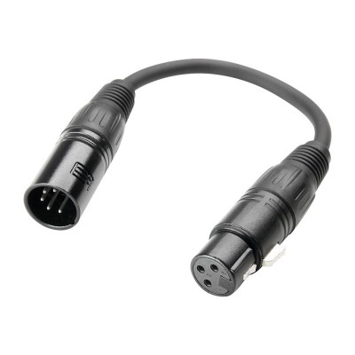 DMX Adapter XLR male 5-pin to XLR female 3-pin 0.2 m