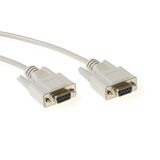 Serial printer cable 9 pin D-sub female - 9-pin D-sub female, Length: 5,00 m