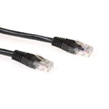 CAT6 U/UTP patch cable black, Length: 0,50 m