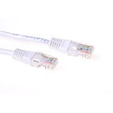 CAT6A U/UTP patch cable white. Length: 0.50 m