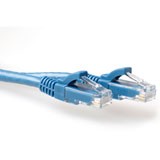 CAT6 U/UTP patch cable blue snagless, Length: 0,50 m