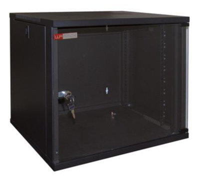 WP Rack Wall cabinet, 9 U, 54 cm width, 44.5 cm height, 60 cm depth, black