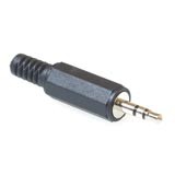 Audio jack 3,5 mm plastic male, Type: Stereo