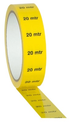 Markertape 20mtr yellow 25mm, length 33mtr