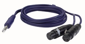 1,5mtr Stereo Jack/2XLR Female