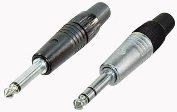 Jackplug 6,3mm Stereo Nickel with Spring