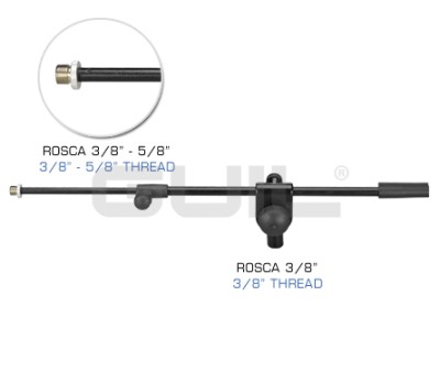 TELESCOPIC BOOM ARM WITH DOUBLE THREAD FITTINGS (3/8" & 5/8")