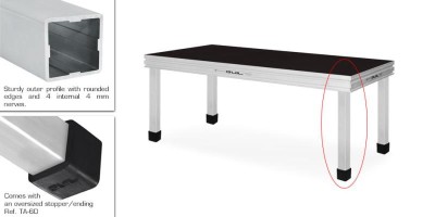 60 x 60 mm FIXED HEIGHT LEG FOR A PLATFORM HEIGHT OF 1200 mm