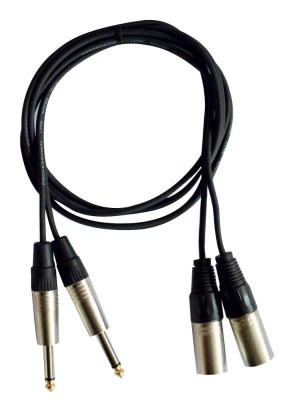 CL-40/3 - 2 x 6.35 mono Jack / 2 x male XLR - 3m