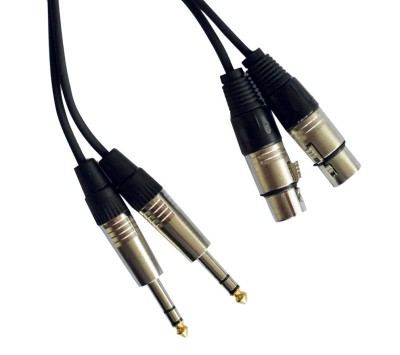 CL-43/1.5 - 2 x 6.35 stereo Jack / 2 x female XLR-1,5m