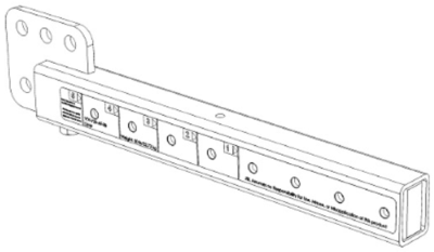 Extention bar to complement the VTX V20-AF flying frame, steel, black