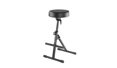 Pneumatic stool black imitation leather