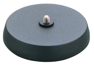 K&M Microfoon Tafelstand Sokkel Rond 3/8" Zwart