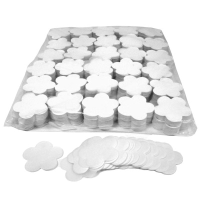 (10) Slowfall Confetti Flowers Ø55mm - White 1 kg