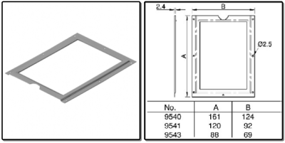 kaarthouder, DIN A7, - chroom - prijs per 1 stuk - card holder, DIN A7, - chrome - price per piece