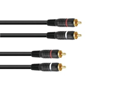 OMNITRONIC RCA cable 2x2 3m