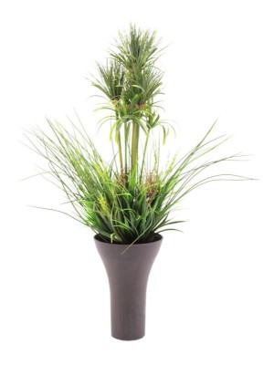 EUROPALMS Mixed grass bush, artificial, 90cm