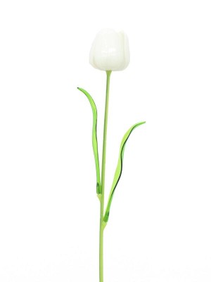 EUROPALMS Crystal tulip, artificial flower, white 61cm 12x