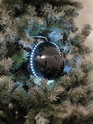 EUROPALMS LED Snowball 8cm, black 5x