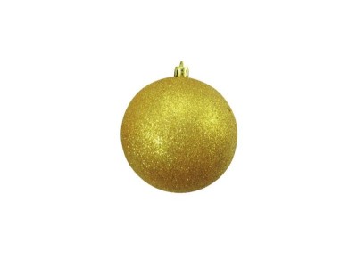 EUROPALMS Deco Ball 10cm, gold, glitter 4x