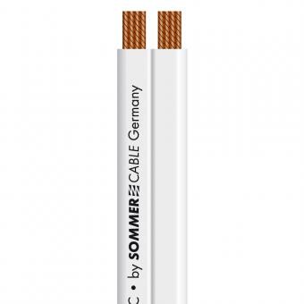 Speaker Cable SC-Tribun, Flat-Design; 1 x 2 x 2,50 mmì; PVC; 14,6 x 2,6 mm; whit