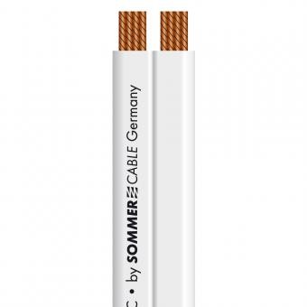 Speaker Cable SC-Tribun, Flat-Design; 1 x 2 x 4,00 mmì; PVC; 17,5 x 3 mm; white