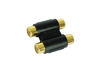 DUAL RCA FEMALE TO RCA FEMALE, GOLD-PLATED