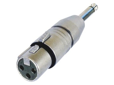 3-PIN XLR VROUWELIJK NAAR MONO 1/4" JACK