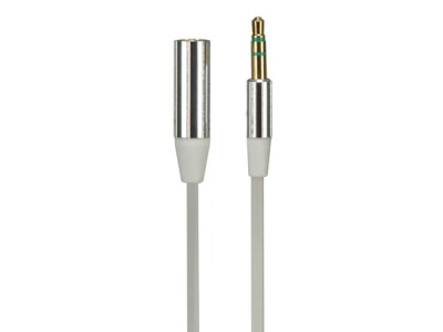 KABEL 3.5 mm STEREO MANNELIJK naar 3.5 mm STEREO VROUWELIJK MET FLEXIBELE PLATTE